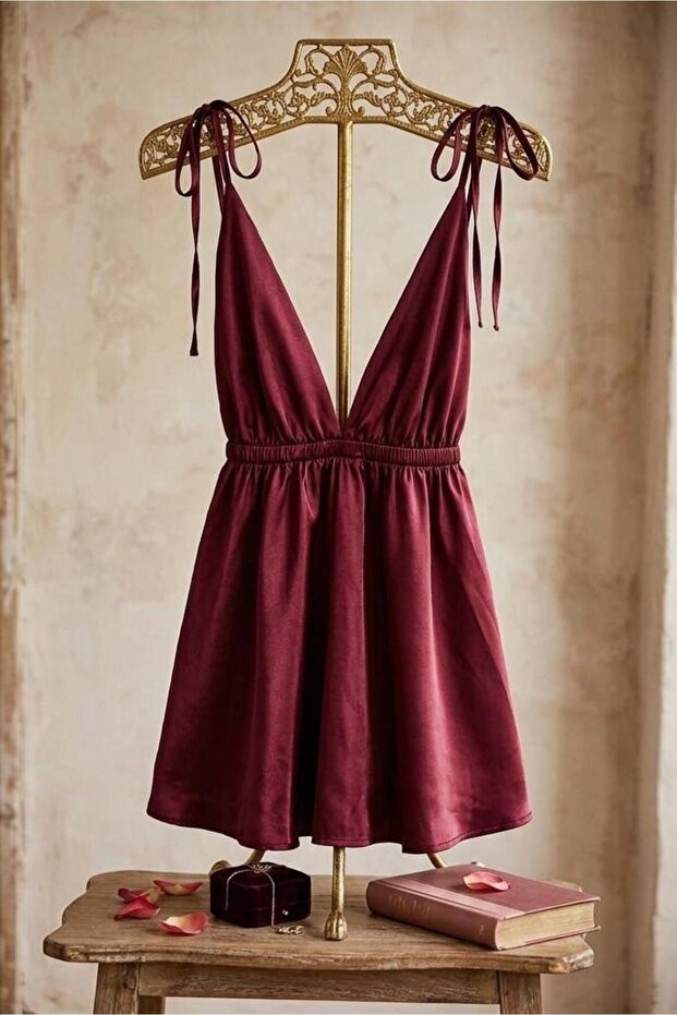 Midnight Glown Satin Nightgown