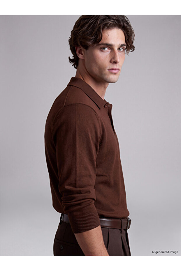 Esvab • Modern & Distinctive Devrik Roba Collar Men's Knitwear Sweater