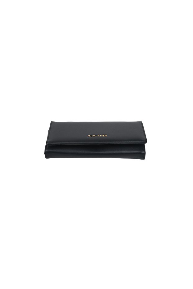 Duki Daso Double Compartment Black Women's Wallet | Summer N4357 Black