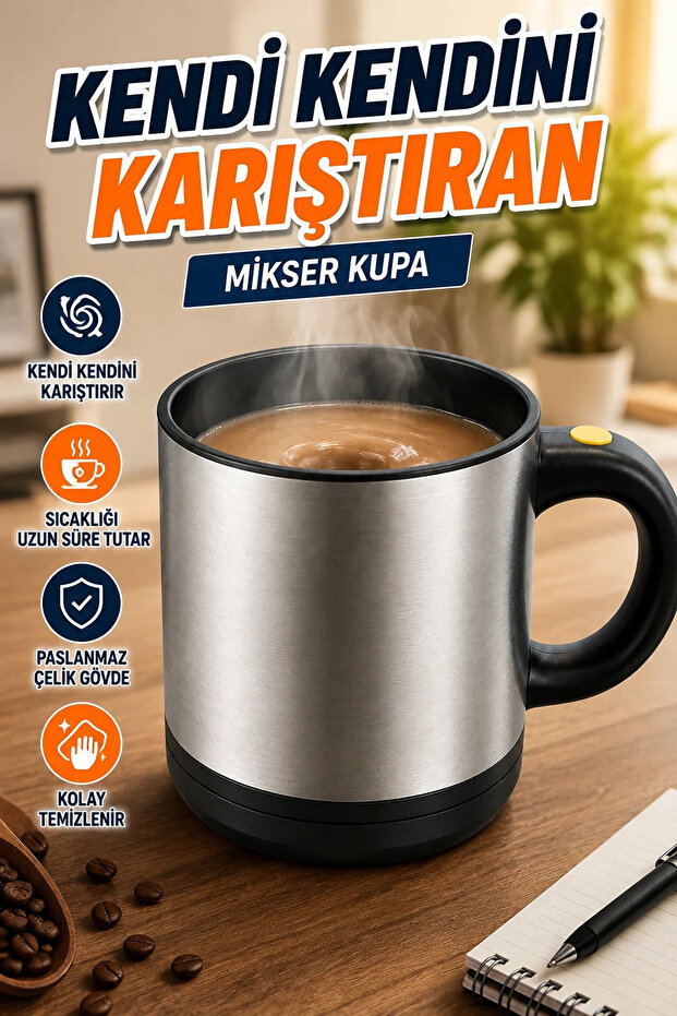 Written Self-Stirring Mixer Mug Thermos Cup 200 ml