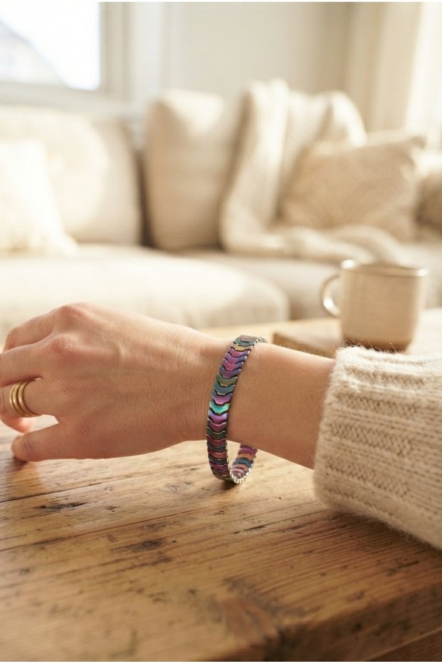 Handmade Rainbow Colored Flexible Special Design Bracelet