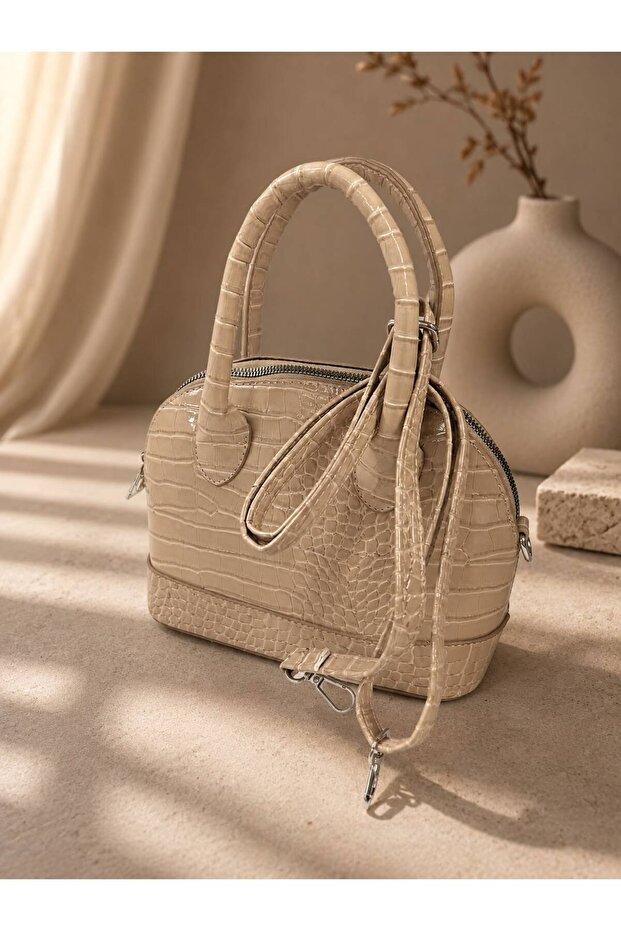 Beige Mini Hand and Shoulder Bag
