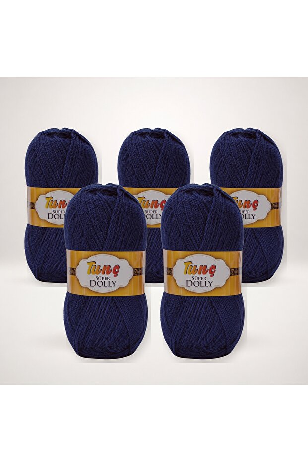 Super Dolly Booties Yarn 5-Pack 500 Gr - Navy Blue 227