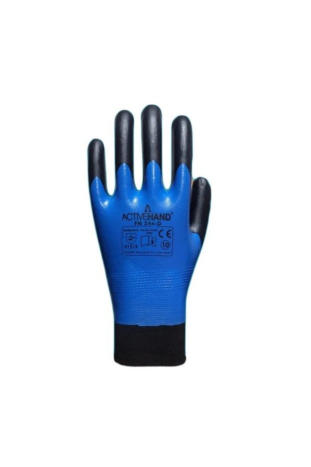 Fn 244D Double Coated Nitrile Finish Polyester Gloves