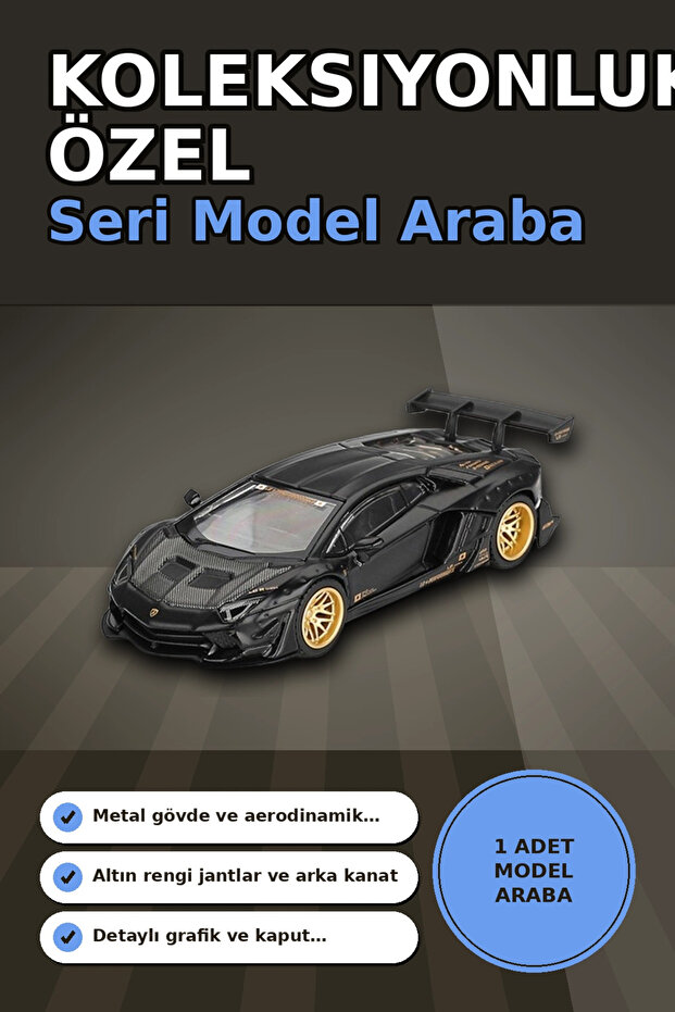 Metal Body 1/64 Scale Lamborghini Aventador Model Car - Collectible Single Pack Bx-313363