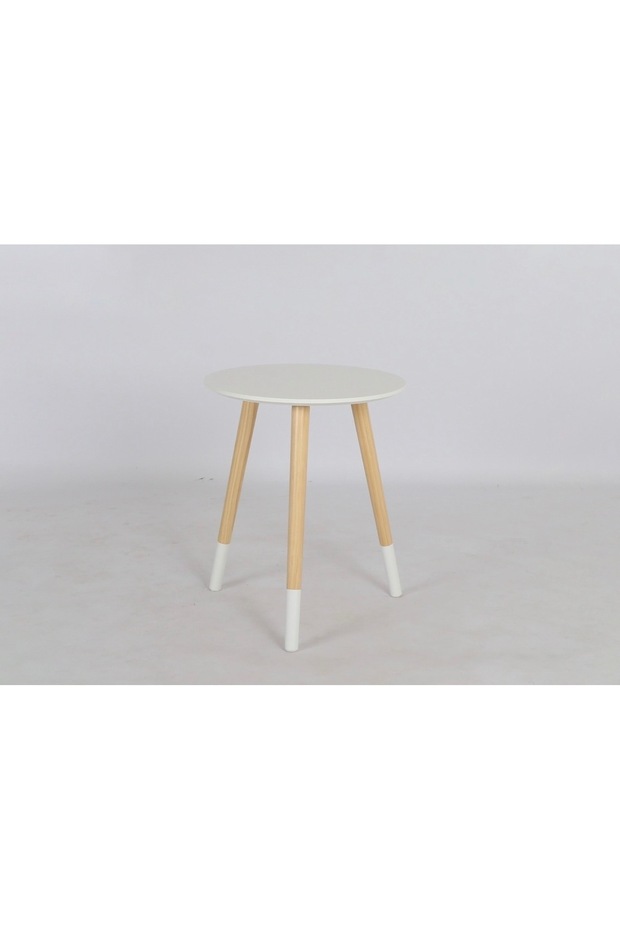 Modern Side Table – White and Wood