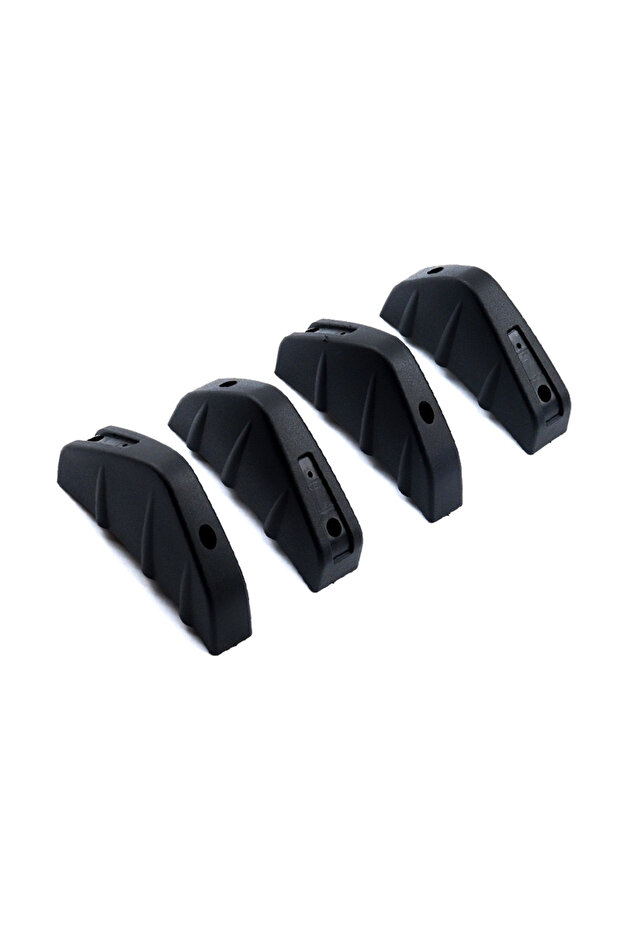 Black 4pcs Universal Carbon Fiber Car Modified Rear Bumper Diffuser Spoiler Black Red ABS Rear Bumpe