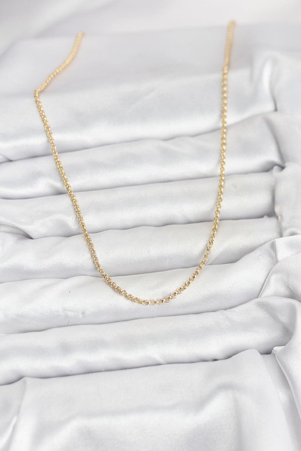 60cm Golden Brass Ring Women's Necklace for Elegant Necks
