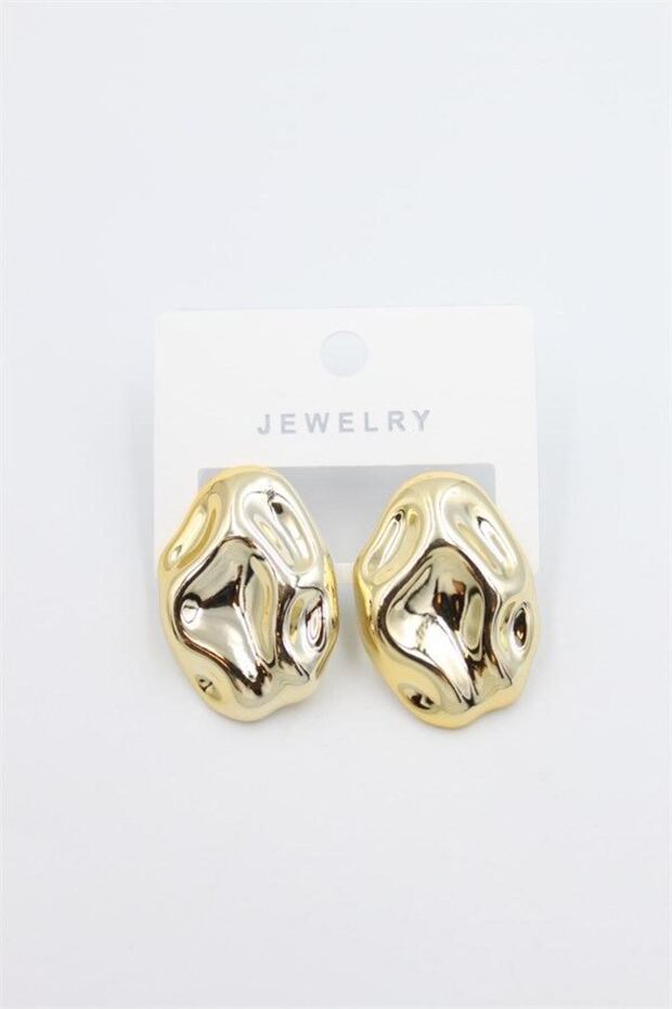 Glb-stl41414 stone look earrings - gold