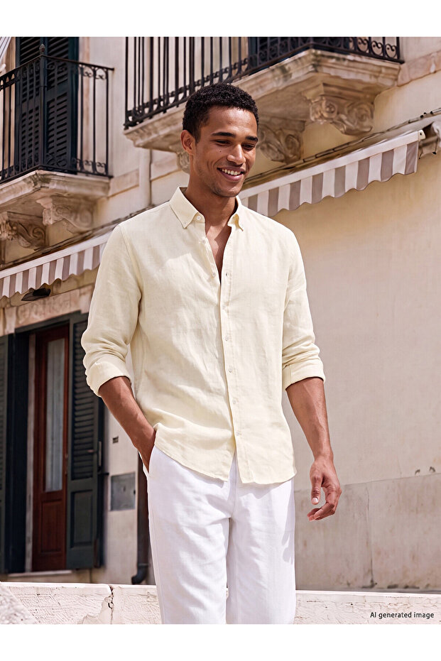 Trendlucky Regular Fit Dobby Men's Shirt with Difference