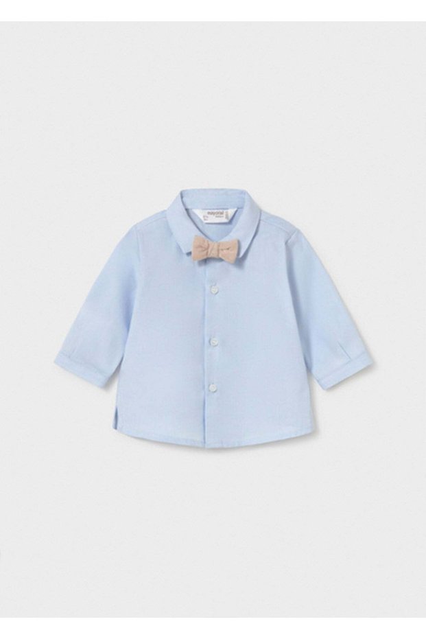 Winter Season Baby Boy Newborn Bow Tie Shirt - Blue