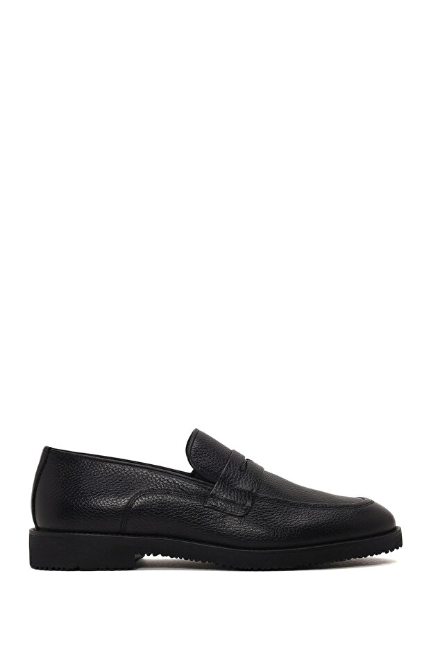 Men's Black Leather Classic Loafer Wm710024Df