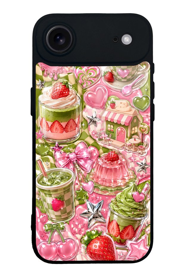 iPhone 17 Air Matcha Candy Club Design Glossy Phone Case