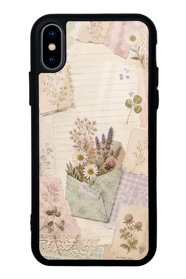 iPhone X Wildflower Diary Design Glossy Phone Case