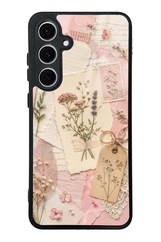 Samsung S24 Fe Blush Herbarium Design Glossy Phone Case