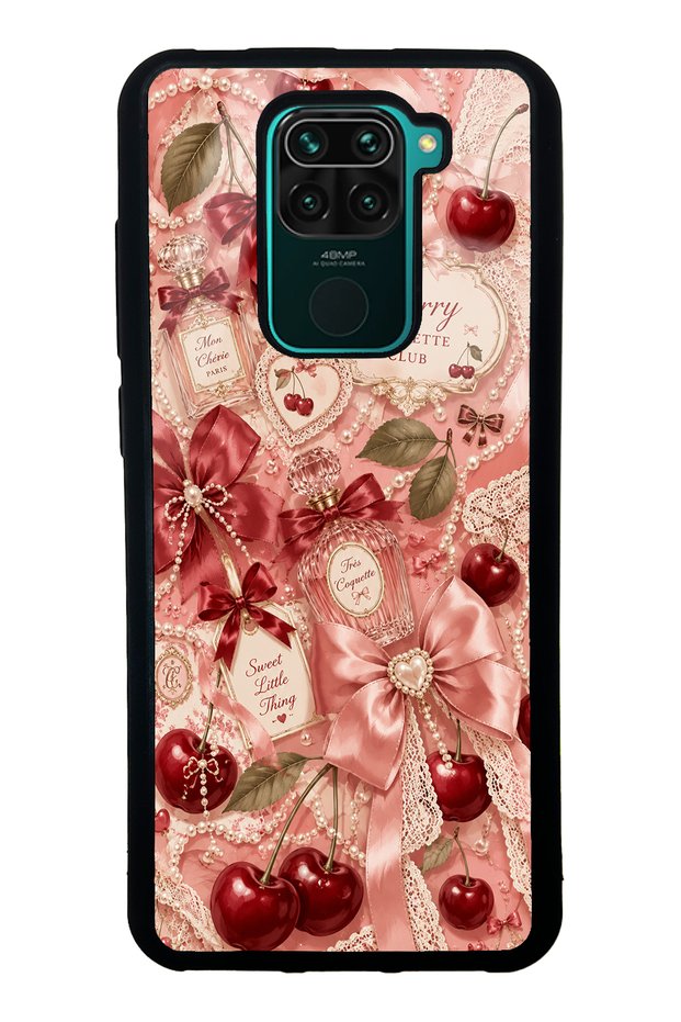 Xiaomi Redmi Note 9 Cherry Parfum Coquette Design Glossy Phone Case