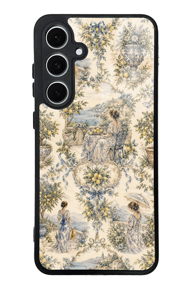 Samsung S24 Fe Positano Toile Design Glossy Phone Case