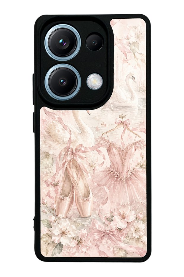 Xiaomi Redmi Note 13 Pro 4g Pink Swan Ballet Design Glossy Phone Case