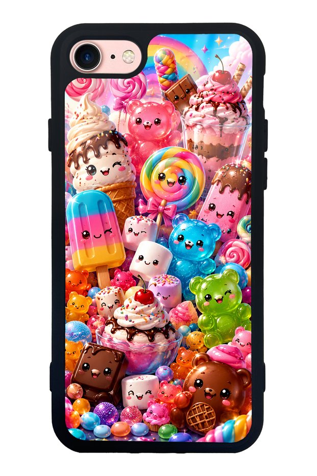 iPhone 7 Kawaii Candy Party Design Glossy Phone Case