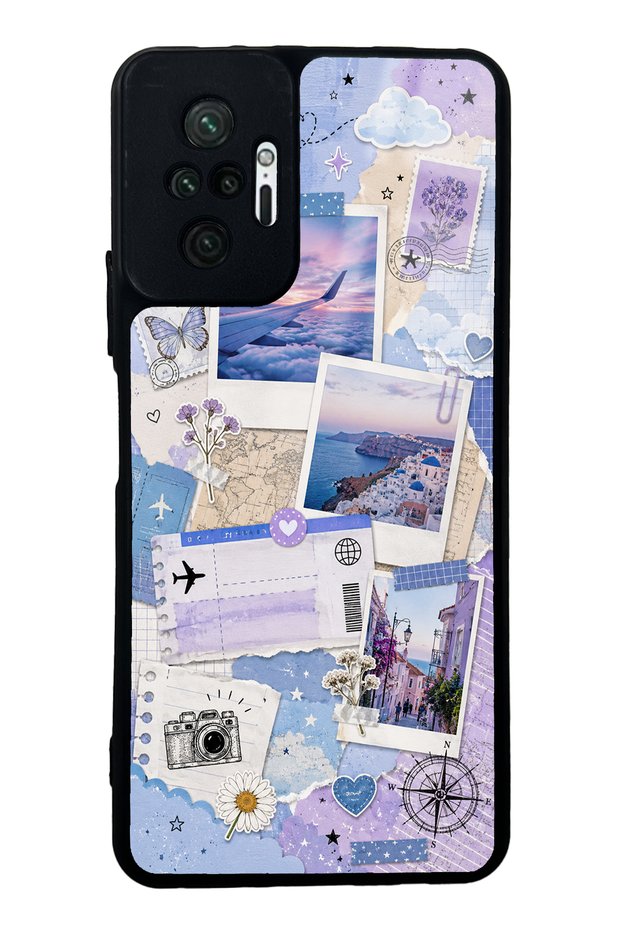 Xiaomi Redmi Note 10 Pro Pastel Travel Diary Design Glossy Phone Case