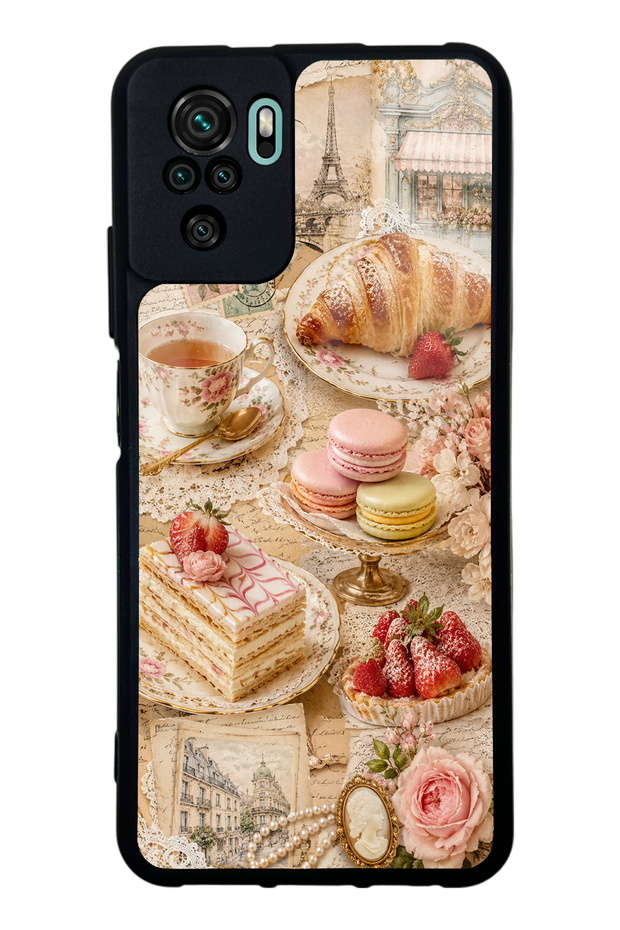 Xiaomi Redmi Note 10 Paris Tea & Pastry Design Glossy Phone Case