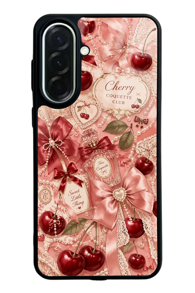 Samsung A37 Cherry Parfum Coquette Design Glossy Phone Case