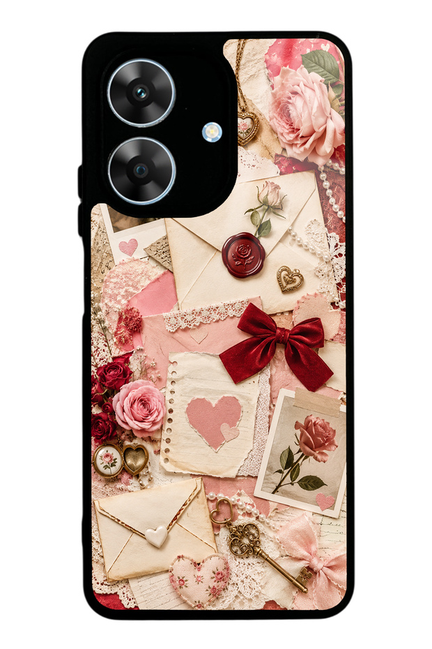 Realme Note 60 Love Letter Garden Design Glossy Phone Case