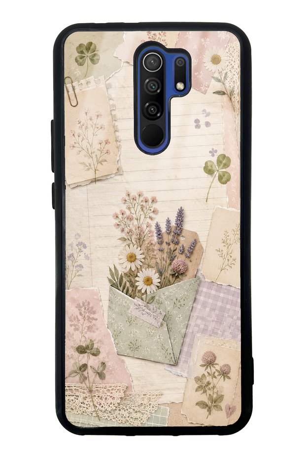 Xiaomi Redmi 9 Glossy Phone Case with Wildflower Diary Design