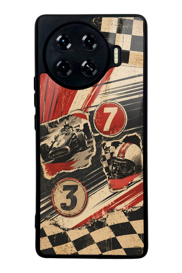 Tecno Spark 20 Pro Plus Retro Racing No. 7 Design Glossy Phone Cases