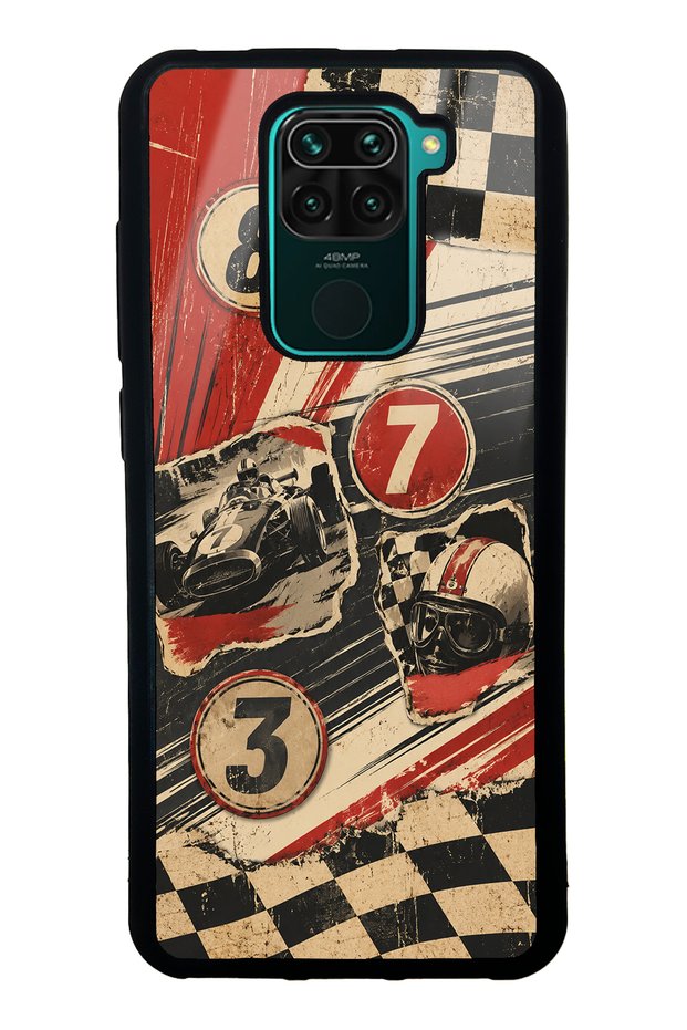 Xiaomi Redmi Note 9 Retro Racing No. 7 Design Glossy Phone Cases