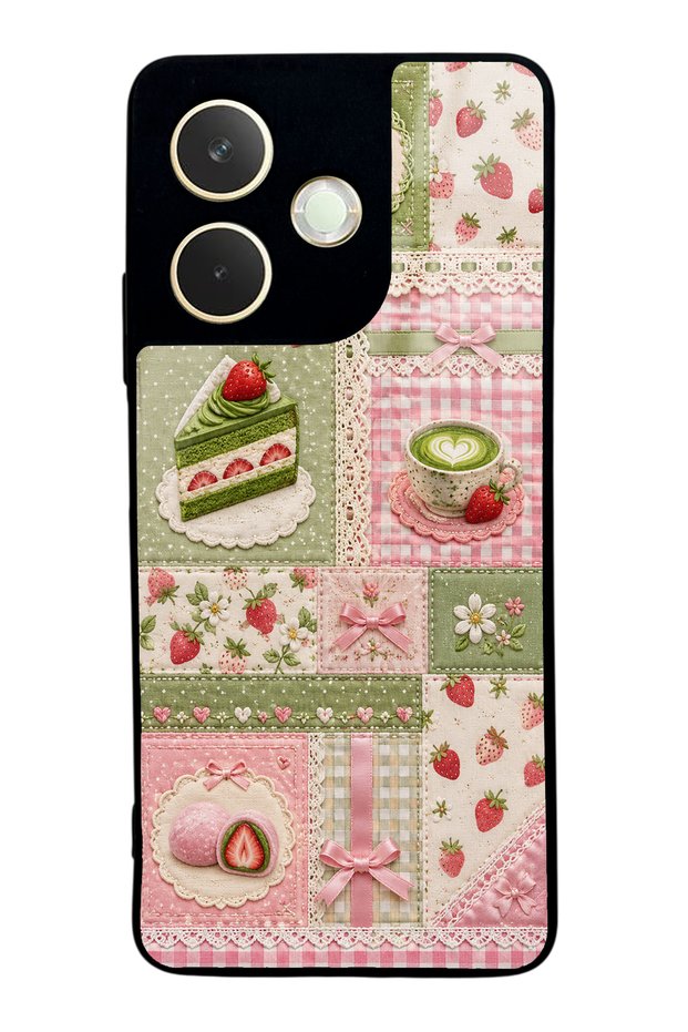 Oppo A5 Pro Matcha Berry Quilt Design Glossy Phone Case