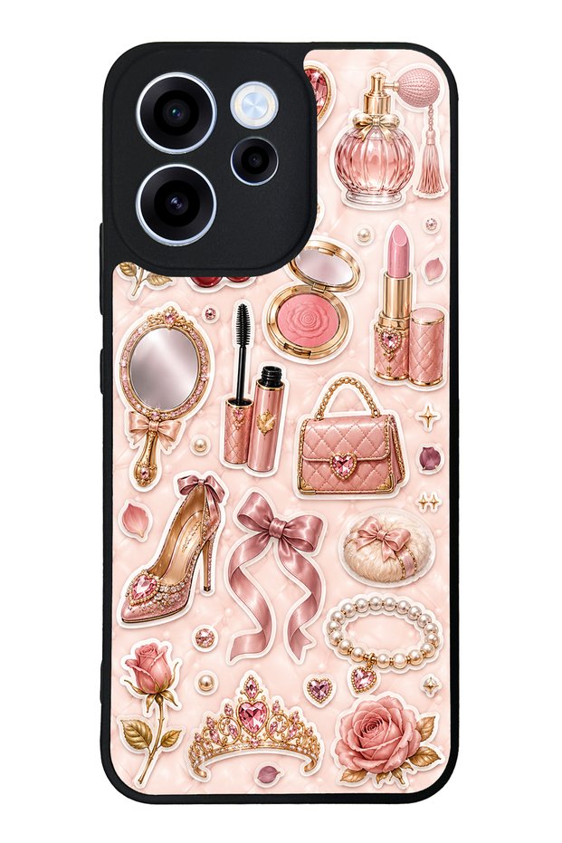 Oppo Reno 15F Rose Gold Glam Design Glossy Phone Case