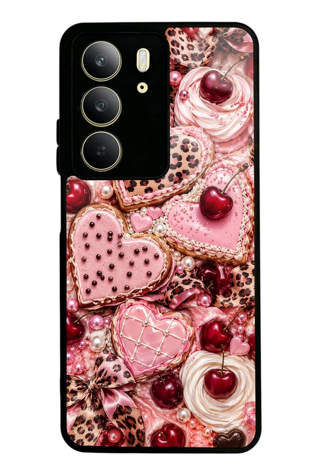 Realme C75 Cherry Leopard Sweetheart Design Glossy Phone Case