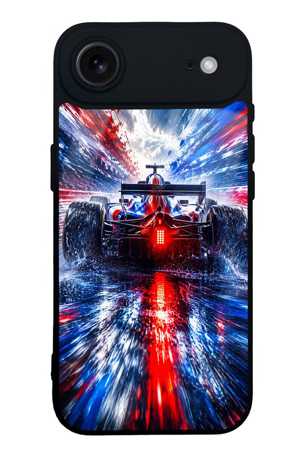iPhone 17 Air Storm Racer Design Glossy Phone Case
