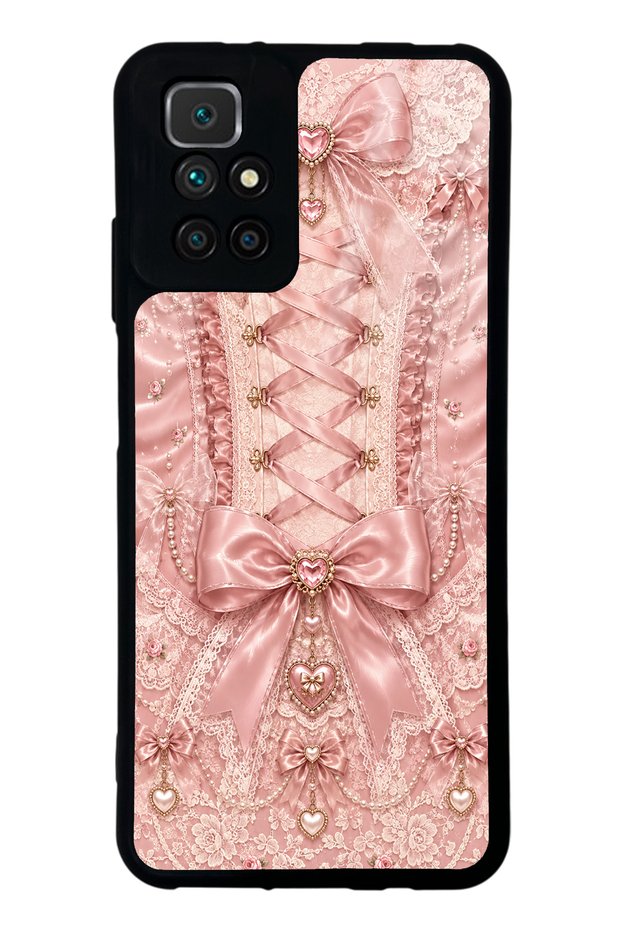 Xiaomi Redmi 10 Pink Corset Coquette Design Glossy Phone Case