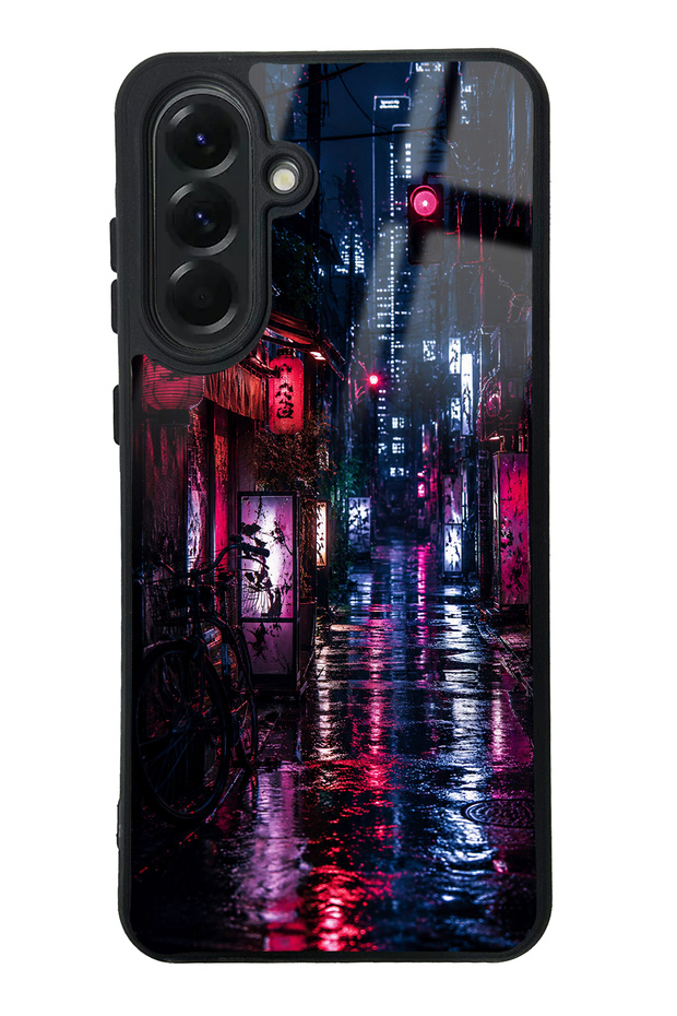 Samsung A56 Electric Alley Design Glossy Phone Case
