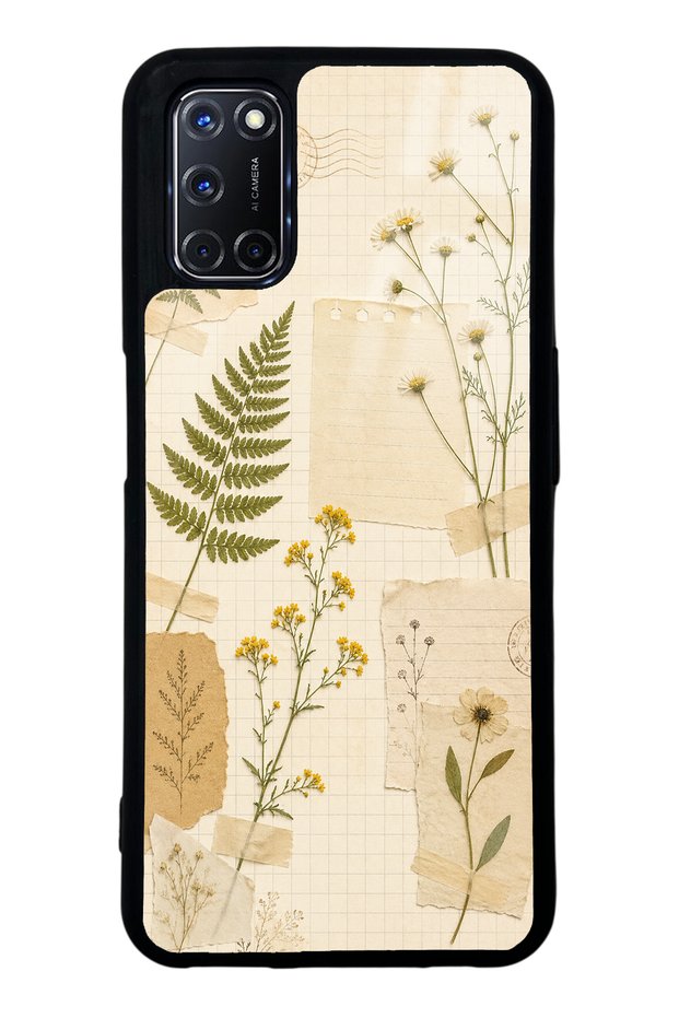 Oppo A52 Pressed Meadow Design Glossy Phone Case