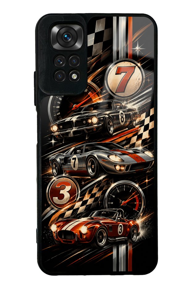 Xiaomi Redmi Note 11S Glossy Phone Case with Retro Speed Icons Design