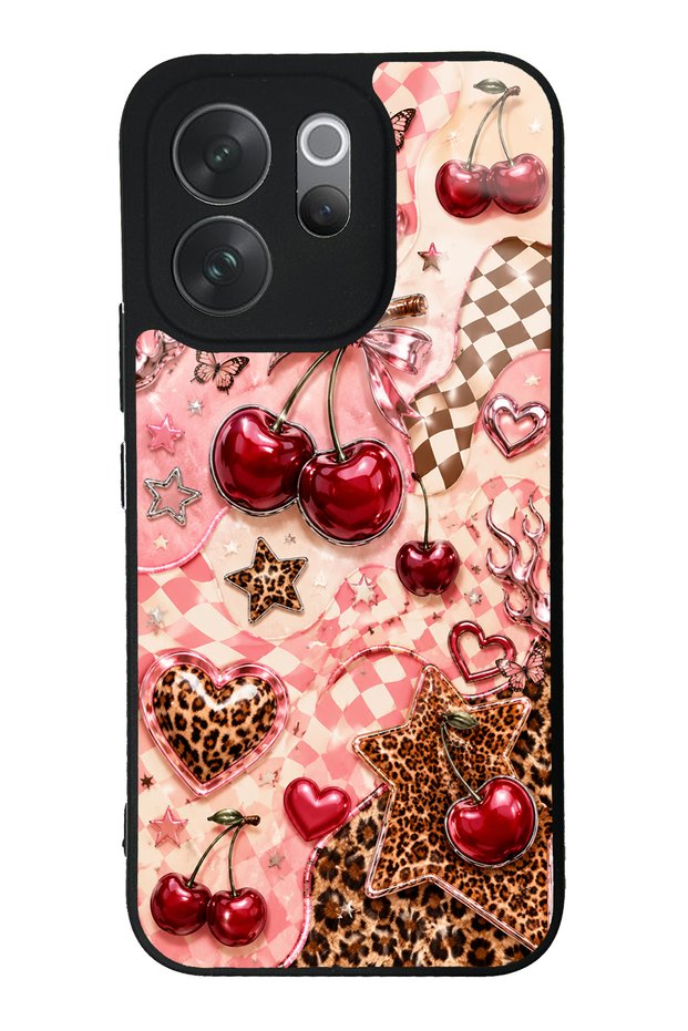 Vivo V70 Cherry Rebel Pop Design Glossy Phone Case