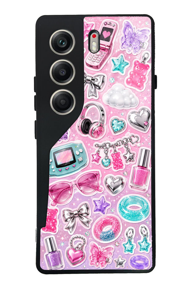 Tecno Camon 40 Y2K Sticker Dreams Design Glossy Phone Case