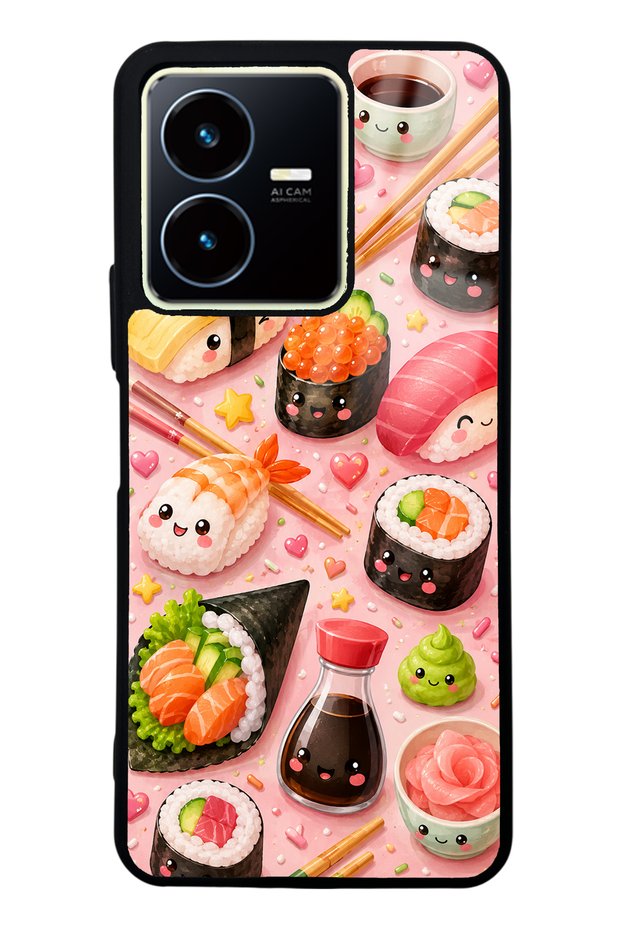 Vivo Y22S Sushi Love Club Design Glossy Phone Case