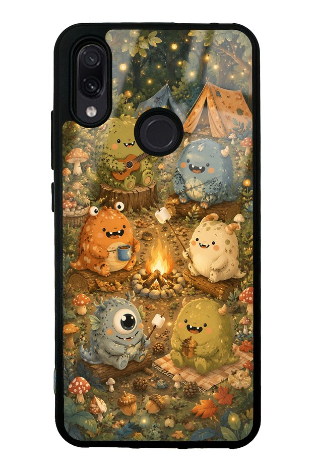 Xiaomi Redmi Note 7 Forest Friends Camp Design Glossy Phone Case
