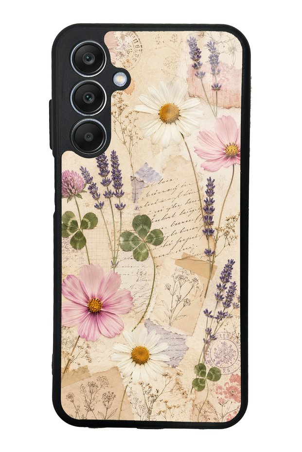 Samsung A25 Glossy Phone Case with Wildflower Letters Design