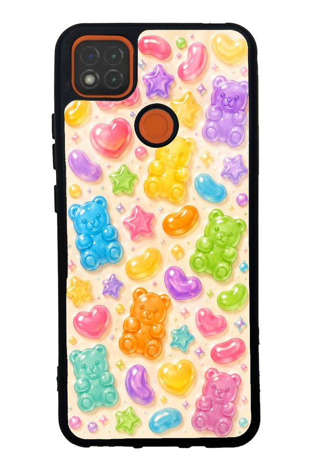 Xiaomi Redmi 9C Glossy Phone Case with Sweet Bear Jelly Design