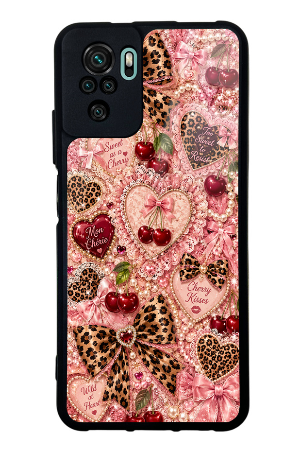 Xiaomi Redmi Note 10 Wild Cherry Coquette Design Glossy Phone Case