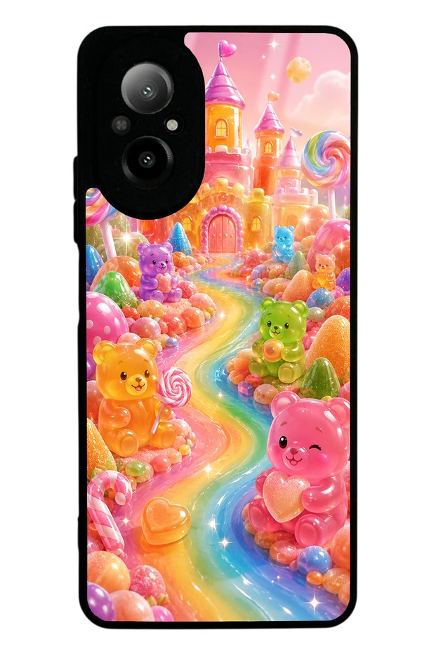 Realme 12 Lite Jelly Bear Castle Design Glossy Phone Case