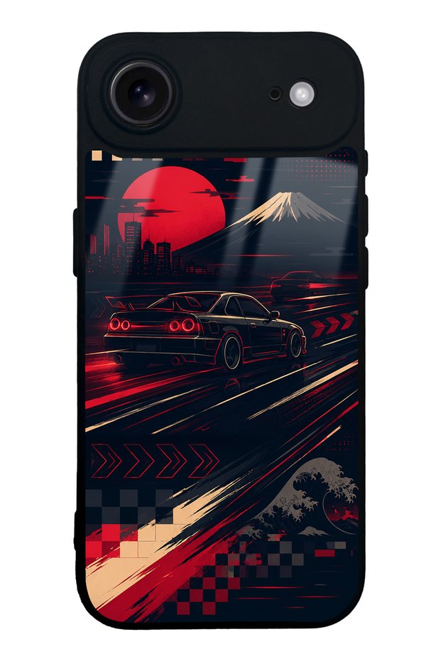 iPhone 17 Air Tokyo Night Racing Design Glossy Phone Case