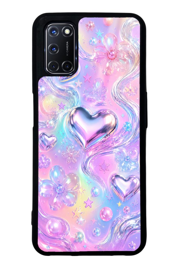 Oppo A52 Iridescent Love Design Glossy Phone Case