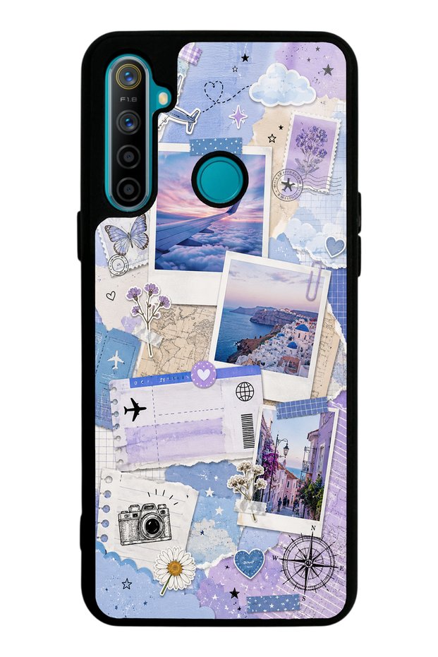 Realme 5I Pastel Travel Diary Design Glossy Phone Case