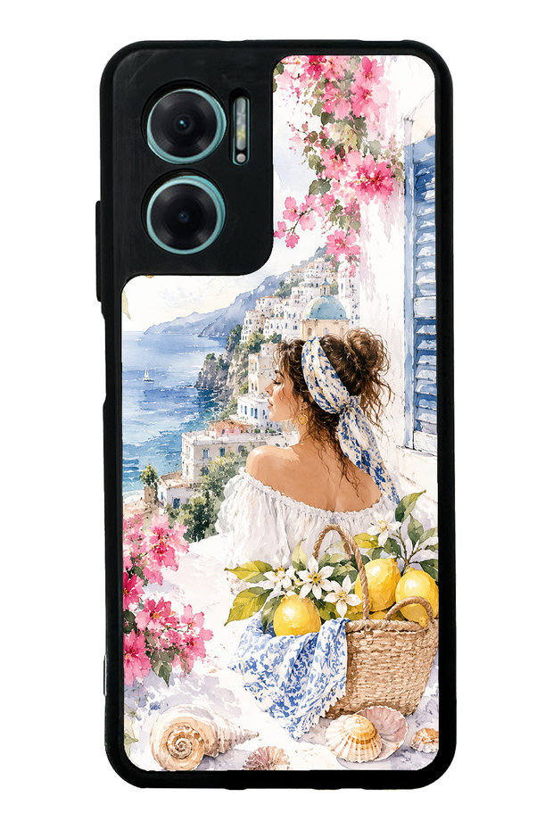 حافظة هاتف Xiaomi Redmi Note 11E بتصميم لامع باللون الأزرق من Positano